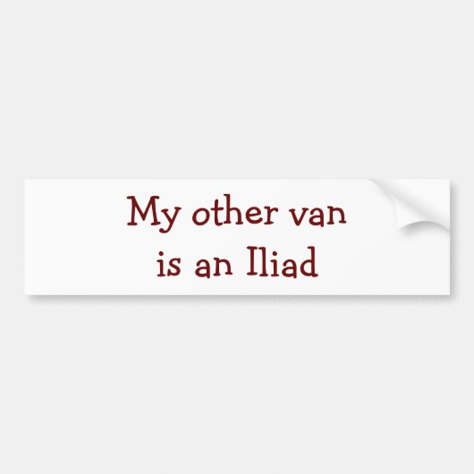 Iliadbumpersticker voor Odyssey Bumpersticker (Voorkant)