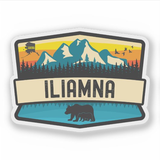 Iliamna, Alaska Sticker (Voorkant)