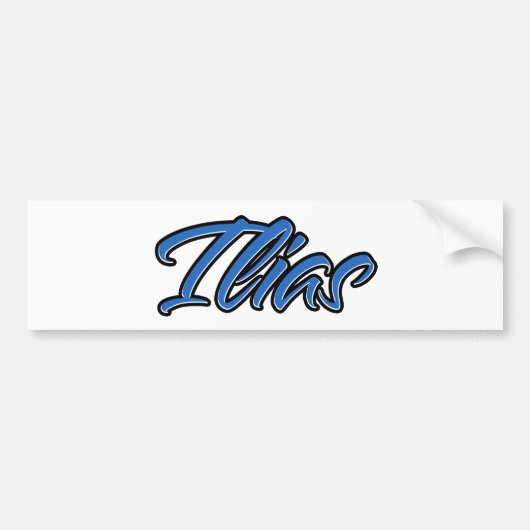 Ilias Name blue Aufkleber Sticker Autoaufkleber (Voorkant)