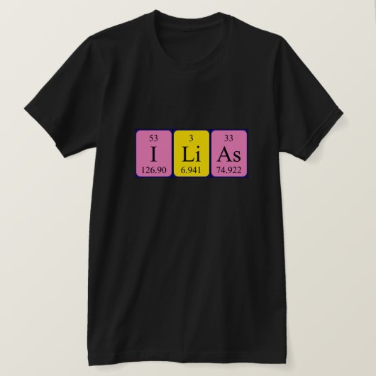 Ilias periodiek shirt van de lijstnaam (Design voorkant)