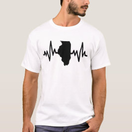 ilinois heartbeat design unisex t-shirt