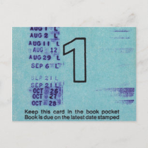 Ilium Public Library Card nr. 1 Briefkaart