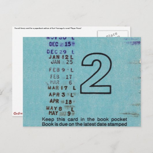 Ilium Public Library Card nr. 2 Briefkaart (Voorkant / Achterkant)