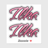 Ilka faded pink Aufkleber Sticker Stickerset (Vel)