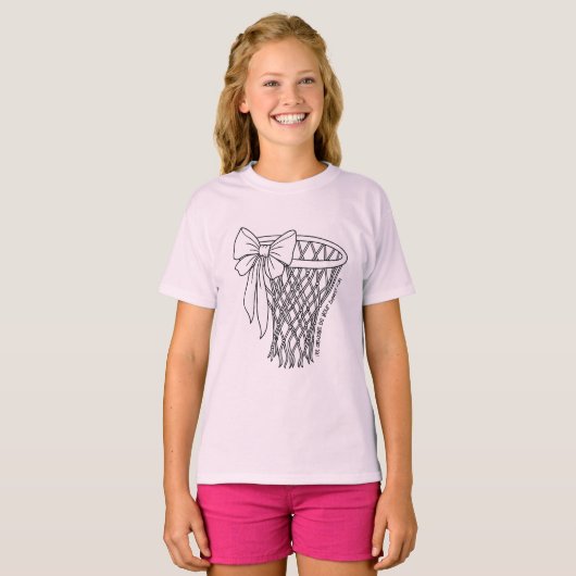 I'll Always Be Your Biggest Fan Basketball Bow T-shirt (Voorkant volledig)