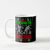 I'll Be Home For Christmas Baseball Funny Xmas  Koffiemok (Links)