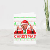 Ill Be Home For Christmas Santa Trump Xmas Pajama  Kaart (Voorkant)