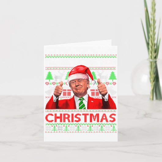 Ill Be Home For Christmas Santa Trump Xmas Pajama  Kaart (Voorkant)