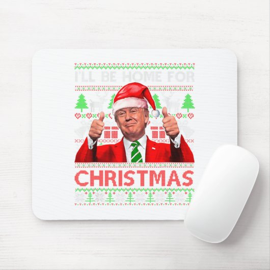 Ill Be Home For Christmas Santa Trump Xmas Pajama  Muismat (Met muis)