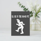 ILL BE IN MOSH PIT punk rockjongens bij meisjes Briefkaart (Staand voorkant)