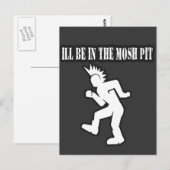 ILL BE IN MOSH PIT punk rockjongens bij meisjes Briefkaart (Voorkant / Achterkant)
