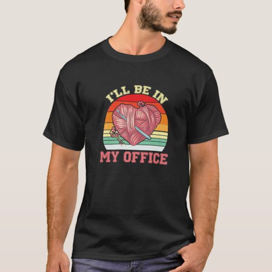 I'll Be In My Office Crochet T-shirt (Voorkant)