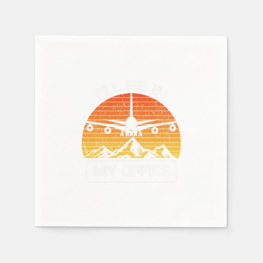 Ill Be In My Office Funny Aviation Aircraft Servet (Voorkant)