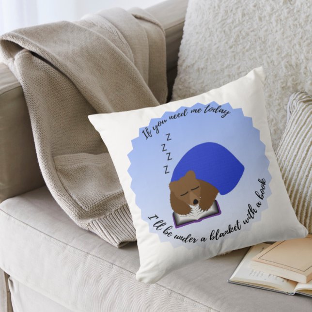 I'll be under a blanket with a book kussen (Creator heeft geüpload)