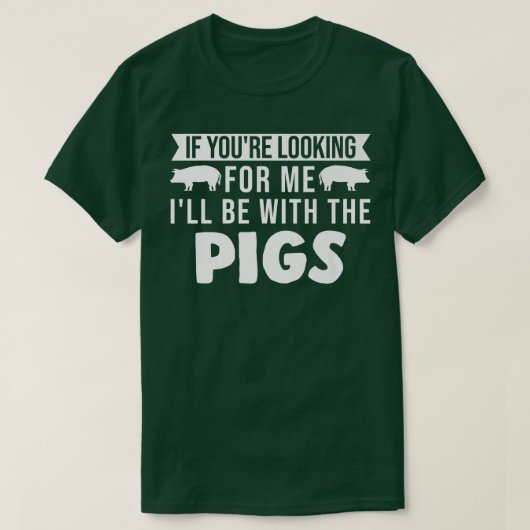 I'll Be With The Pigs Pigs Premium 3226  T-shirt (Design voorkant)
