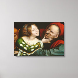 Ill-Matched Lovers (door Massys van Quentin) Canvas Afdruk