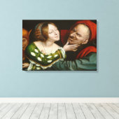 Ill-Matched Lovers (door Massys van Quentin) Canvas Afdruk (Insitu (Houten vloer))