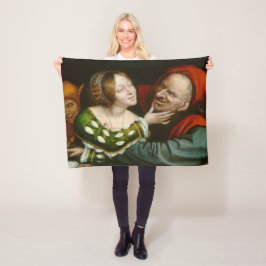 Ill-Matched Lovers (door Massys van Quentin) Fleece Deken