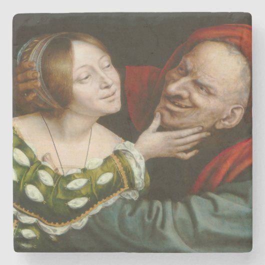 Ill-Matched Lovers (door Massys van Quentin) Stenen Onderzetter (Voorkant)