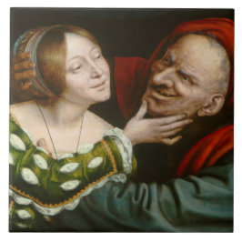 Ill-Matched Lovers (door Massys van Quentin) Tegeltje