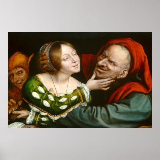 Ill-Matched Lovers, Quentin Massys Fine Art Poster (Voorkant)