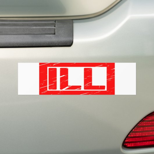 Ill Stamp Bumpersticker (Op auto)