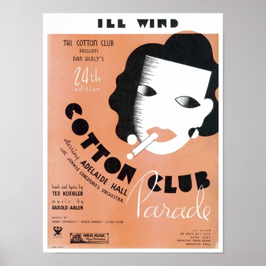 Ill Wind Cotton Club Parade  Songbook Hoesje Poster (Voorkant)