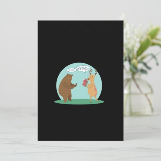 I'll With My Bear Hands Oh Deer Funny Creative Sty Feestdagenkaart (Staand voorkant)