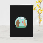 I'll With My Bear Hands Oh Deer Funny Creative Sty Kaart (Gele Bloem)