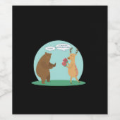 I'll With My Bear Hands Oh Deer Funny Creative Sty Wijn Etiket (Enkel label)