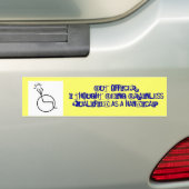 Illegaal gebruik van gehandicapte parkeerruimte bumpersticker (Op auto)