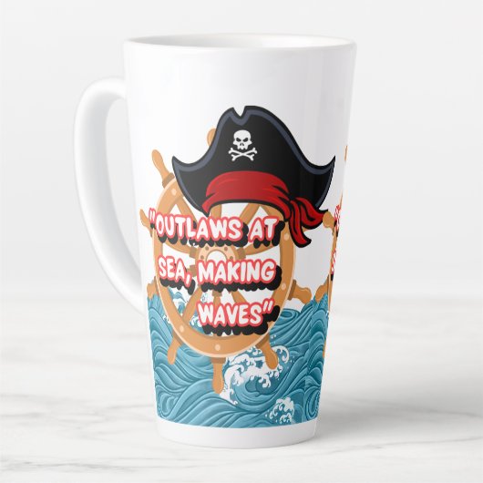 illegaal geciteerd latte mok (Linkerhoek)