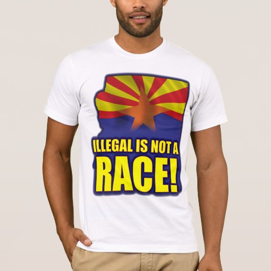 Illegaal is geen Race T-shirt (Voorkant)