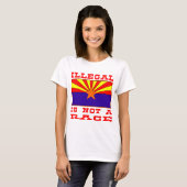 Illegaal is geen ras t-shirt (Voorkant volledig)
