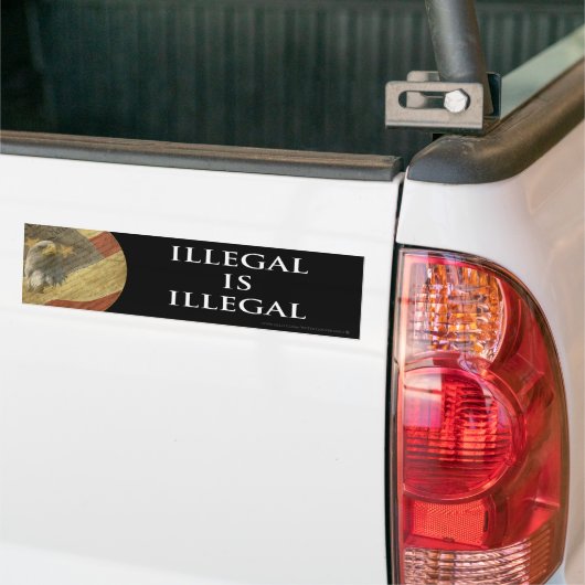 Illegaal is illegale Bumpersticker (Op Truck)