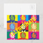 "Illegaal" met regenbooggekleurde Trump-vlakken Briefkaart (Voorkant / Achterkant)
