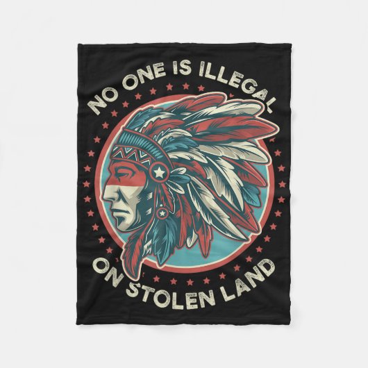 Illegaal op gestolen grond fleece deken (Voorkant)