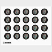 Illegaal op gestolen grond ronde sticker (Vel)
