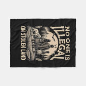 Illegaal op gestolen land 90's fleece deken (Voorkant (Horizontaal))