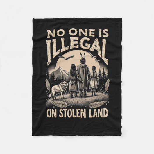 Illegaal op gestolen land 90's fleece deken (Voorkant)