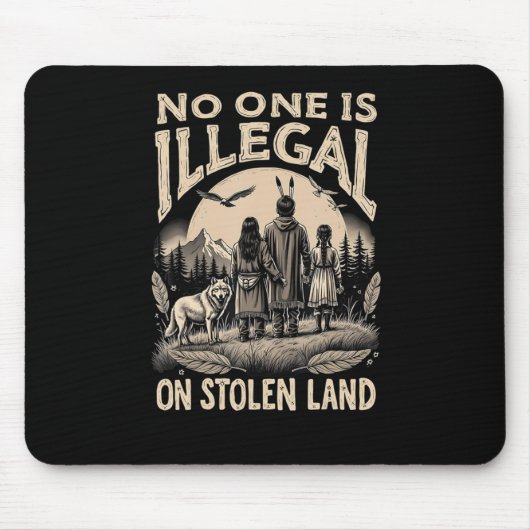 Illegaal op gestolen land 90's muismat (Voorkant)