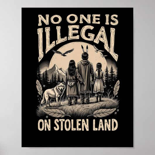 Illegaal op gestolen land 90's poster (Voorkant)