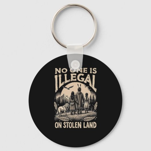 Illegaal op gestolen land 90's sleutelhanger (Voorkant)