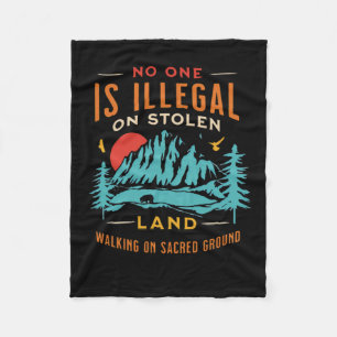 Illegaal op gestolen land fleece deken