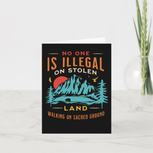 Illegaal op gestolen land kaart (Voorkant)