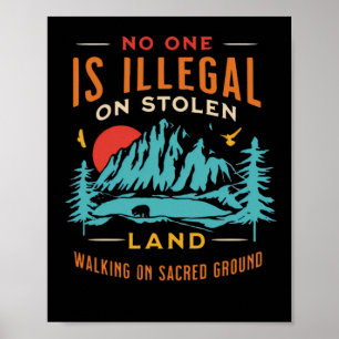 Illegaal op gestolen land  poster