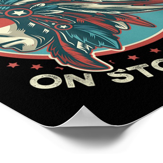 Illegaal op gestolen land tegen Trump-protest Poster (Hoek)