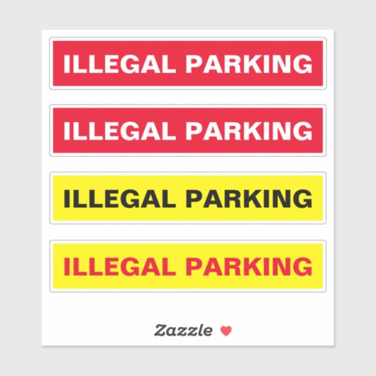 illegaal parkeren sticker (Vel)