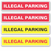 illegaal parkeren sticker (Voorkant)