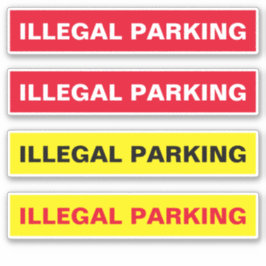 illegaal parkeren sticker